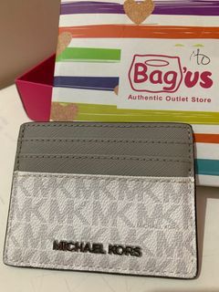 AUTHENTIC! MICHAEL KORS MK jet set card holder in white bag’us storebagus mmcusa luxencia cepatudotcom