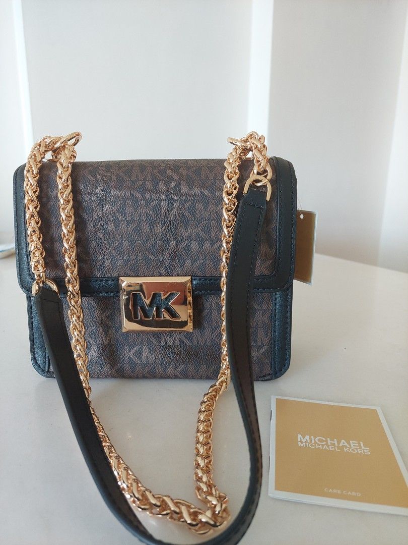 Buy MICHAEL KORS Michael kors rose medium women's PVC with leather chain  Single Shoulder Messenger small square bag Online | ZALORA Malaysia