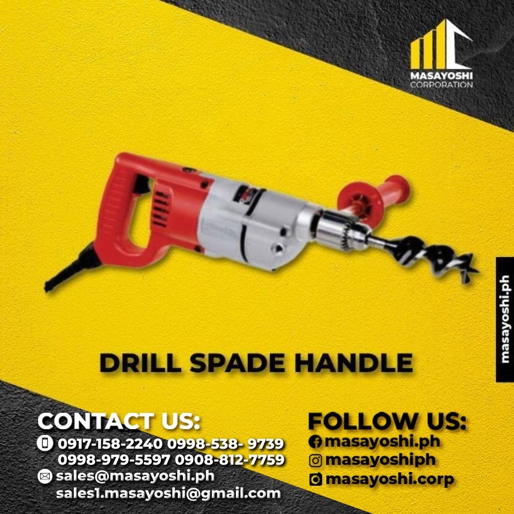 Milwaukee 13mm 1 Speed Drill Spade Handle HDE 13 RQD, Hand Drill