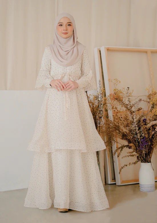 Cream sales ana dress