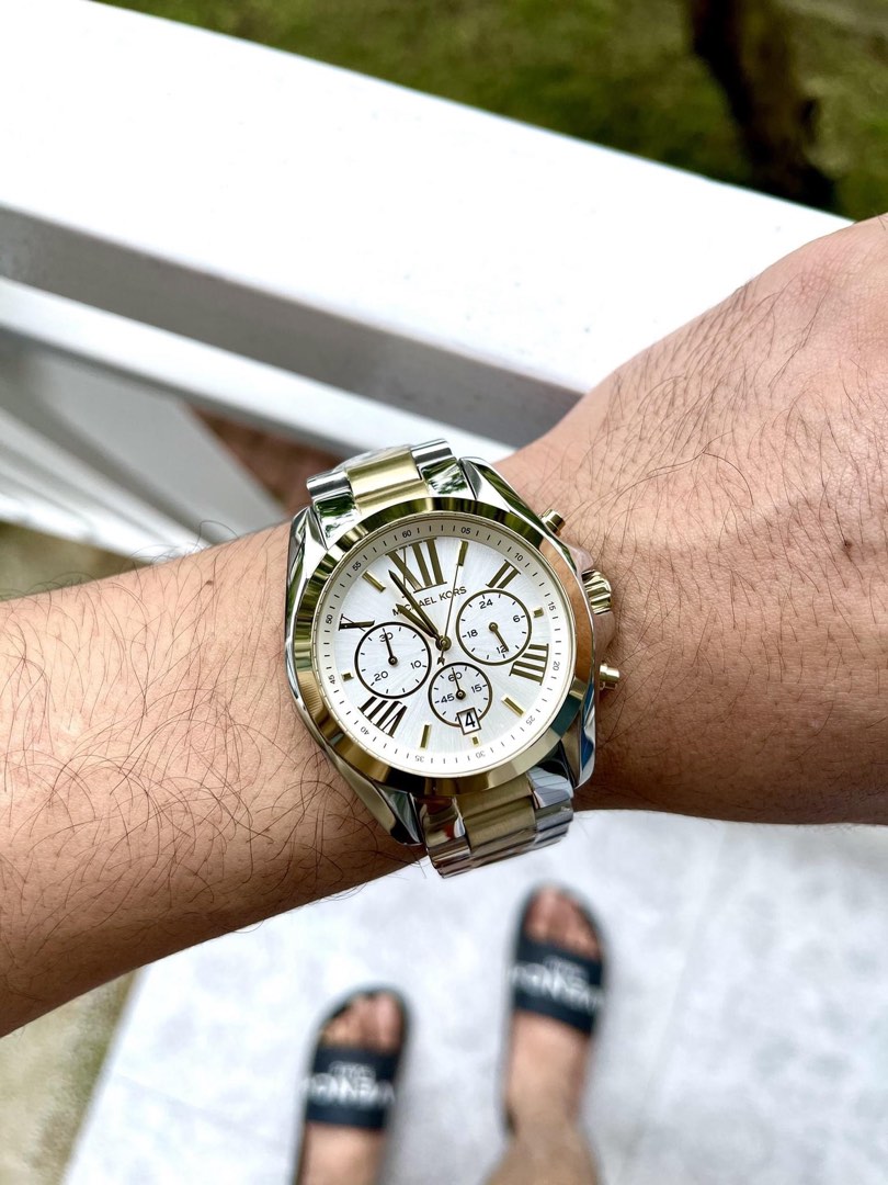MK TWO TONE BRADSHAW BIG SIZE AUTHENTIC WATCH Men s Fashion