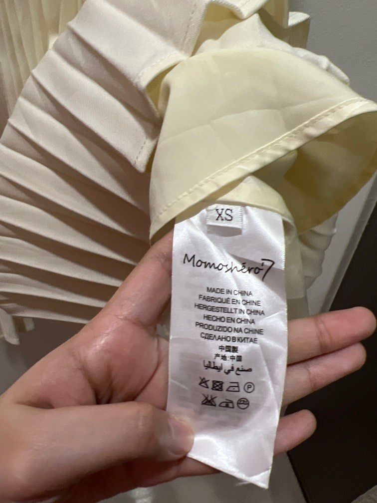 Corset pleated ivory dress, Women's Fashion, Dresses & Sets, Dresses on