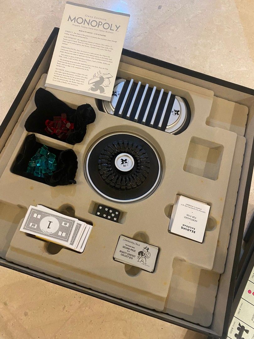 monopoly set ‘onyx edition’, Hobbies & Toys, Toys & Games on Carousell