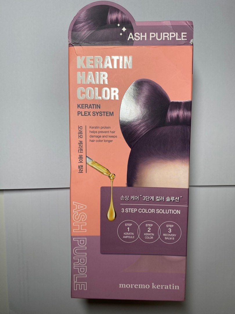 Moremo Keratin Hair Colour Ash Purple, Beauty & Personal Care, Hair