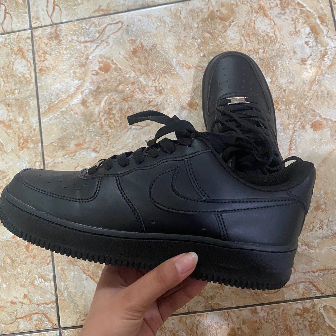 Nike Air force 1 black Premiun size 39, Fesyen Wanita, Sepatu di Carousell