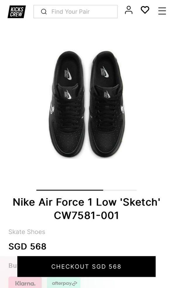 NIKE AIR FORCE 1 SKETCH