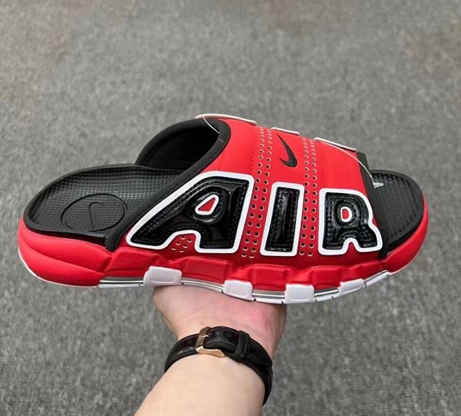 Nike Air More Uptempo Slide Red Black - 靴