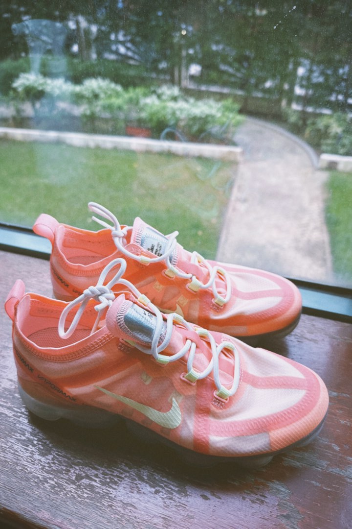 Nike air vapormax 2019 top pink tint/barely volt women's shoe