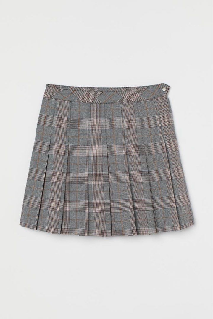 Grey plaid skirt 6x6 shop