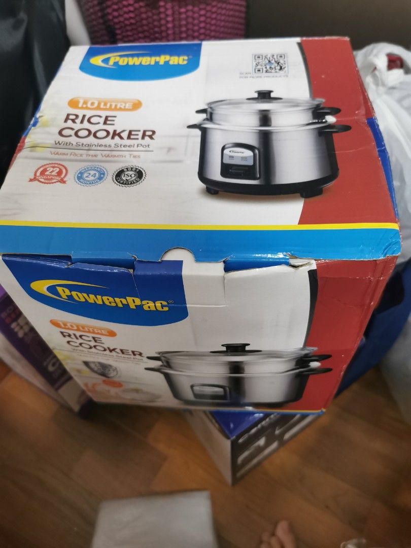 Powerpac Stainless Steel Rice cooker / Stew cooker 1.0l, TV & Home