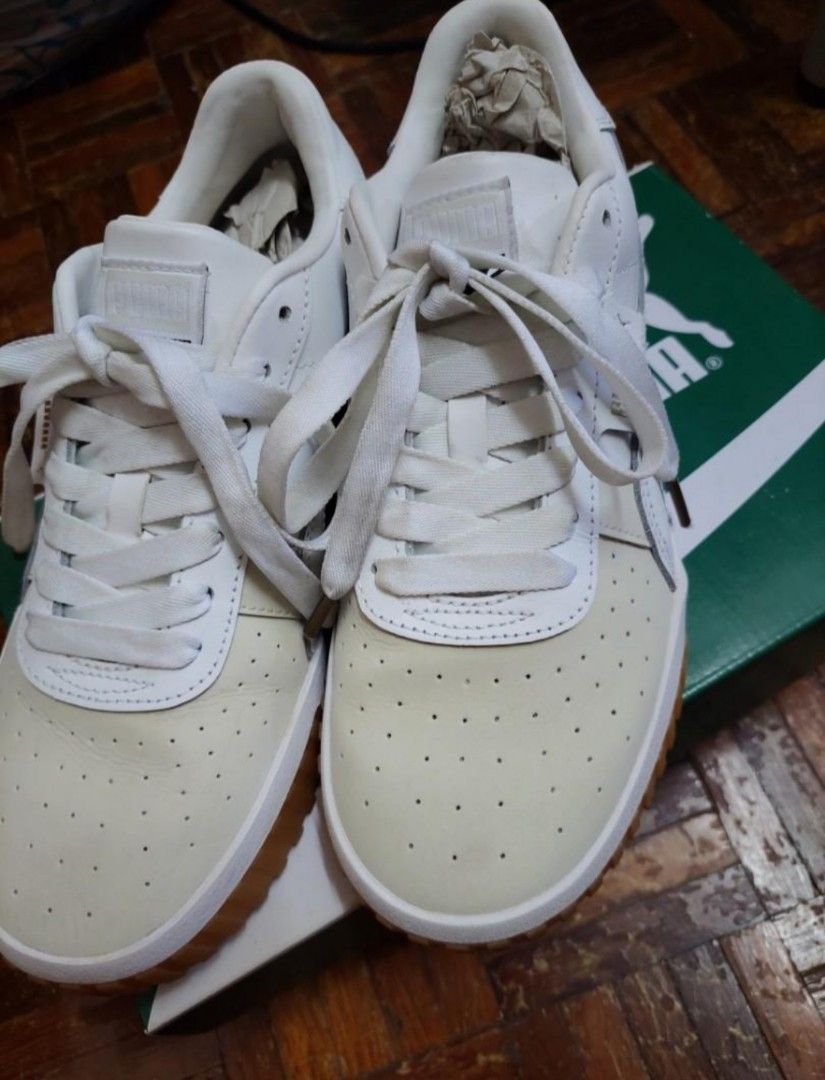 Puma cali nubuck white discount
