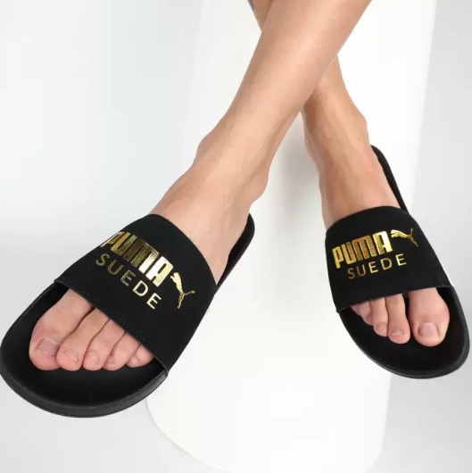 Puma suede slides best sale mens