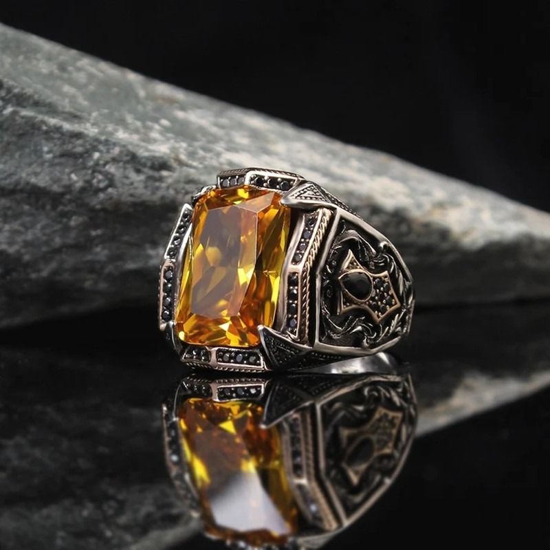 Rainbow signet ring hotsell