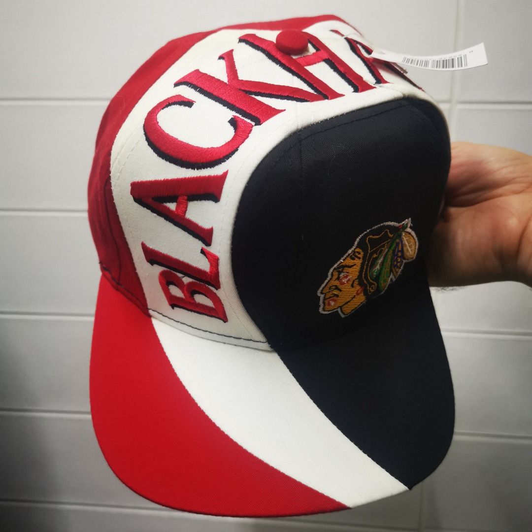 Vintage Chicago Blackhawks Snapback Hat Logo Athletic Splash NHL