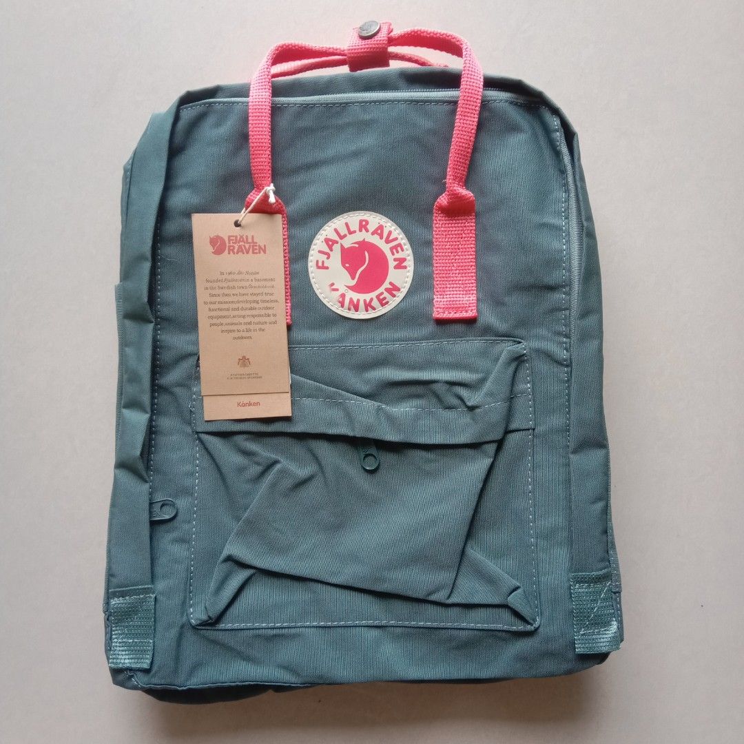 RUSH Fjallraven Kanken Classic Size Frost Green Peach Strap