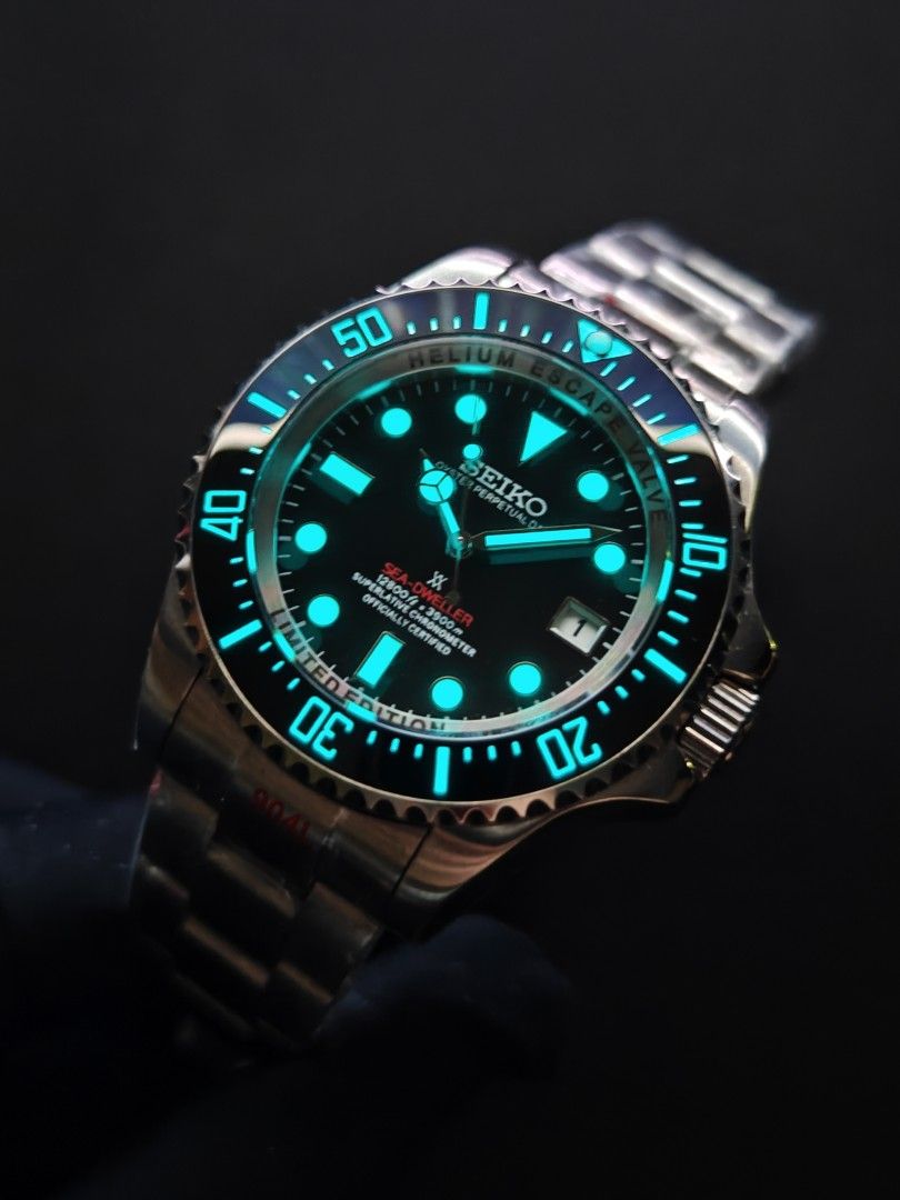 Seiko mod Sea dweller 43mm, Men's Fashion, Watches & Accessories ...