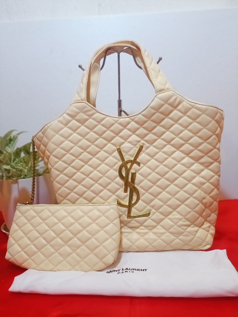 Ysl Icare Maxi Denim Tote Bag, Luxury, Bags & Wallets on Carousell