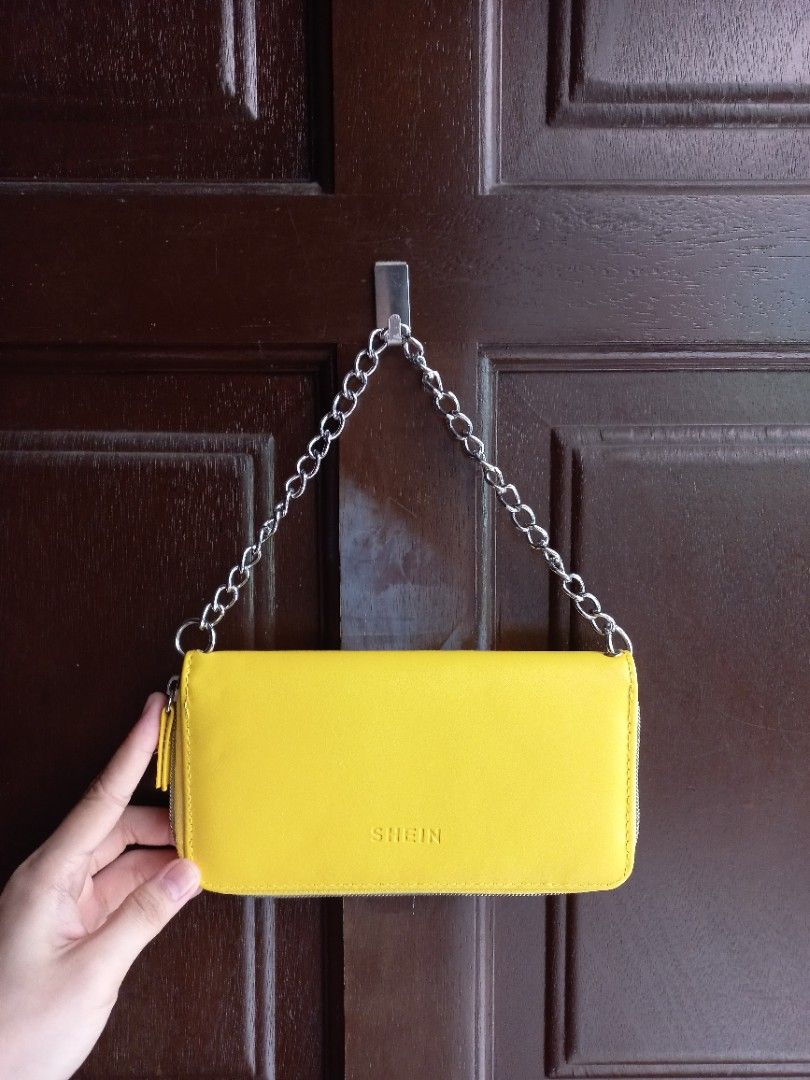 Bright yellow clutch top