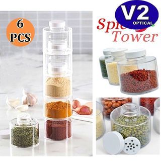 Spice jar tower container (4 pieces)