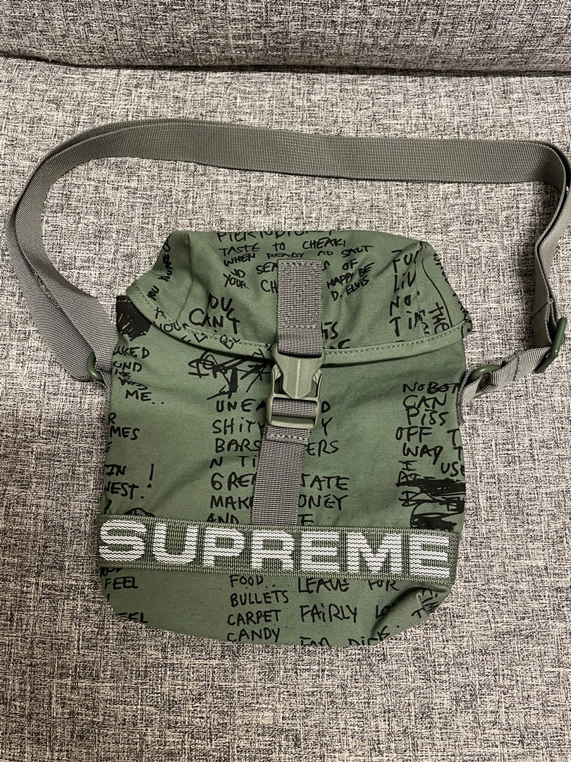 Supreme Side Bag SS23 Gonz Olive, 名牌, 手袋及銀包- Carousell