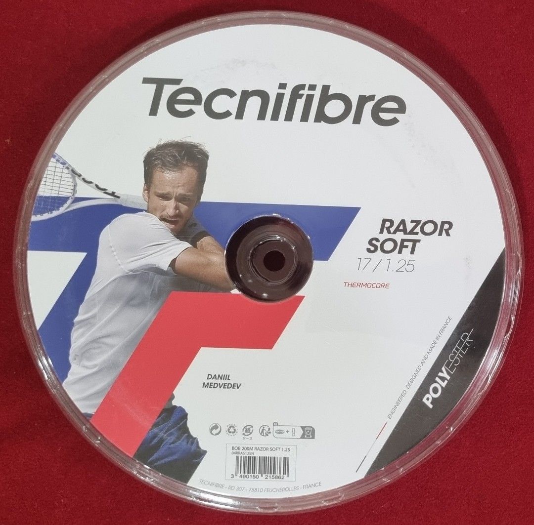 Technifibre Razor Soft (Latest Release), Razor Code , Black Code, Ice Code, Red Code (Restringing services) (Category: Racket & Ball Sports) located in Singapore. Submitted by Tennis10 (Listing ID 1230790354, Image 1). Description: Please see our separate listing for our full inventory of strings and gauge / colour options ! ++++++++++++++++++++++++++++ We are always sourcing for the latest and variety of string offerings in the market. Featuring