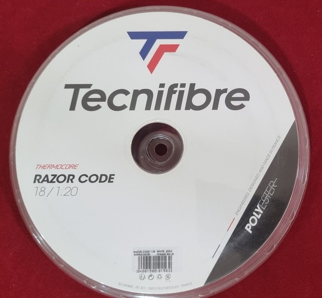 Technifibre Razor Soft (Latest Release), Razor Code , Black Code, Ice Code, Red Code (Restringing services) (Category: Racket & Ball Sports) located in Singapore. Submitted by Tennis10 (Listing ID 1230790354, Image 2). Description: Please see our separate listing for our full inventory of strings and gauge / colour options ! ++++++++++++++++++++++++++++ We are always sourcing for the latest and variety of string offerings in the market. Featuring