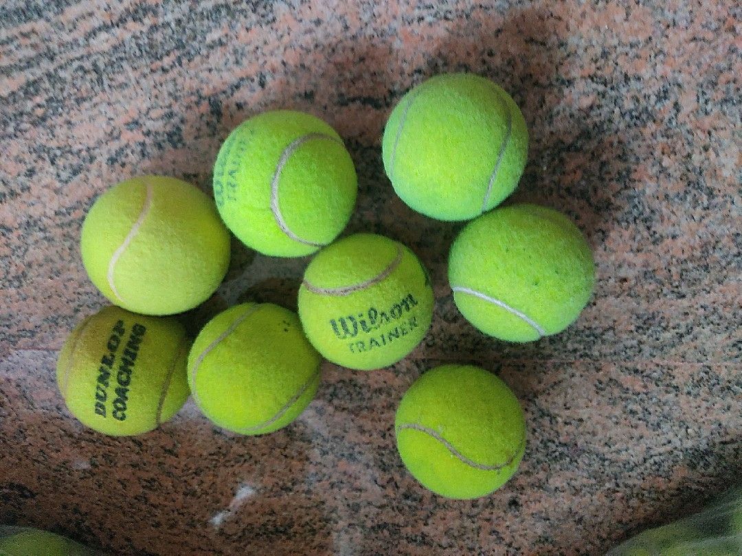Tennis Balls (Used, Assorted), Sports Equipment, Sports & Games, Racket
