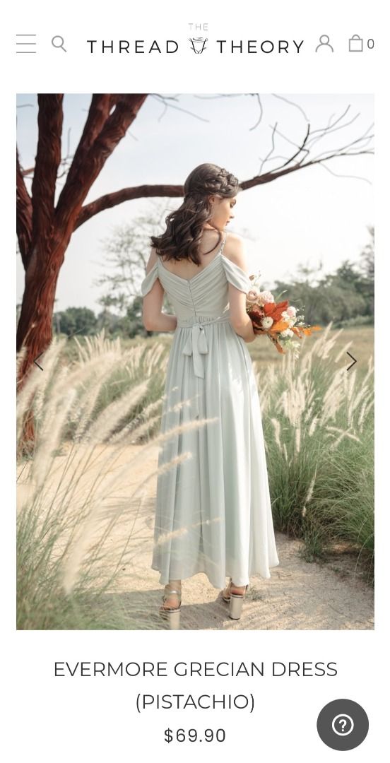 Thread theory Evermore Grecian dress pistachio green, Women's Fashion,  Dresses & Sets, Dresses on Carousell