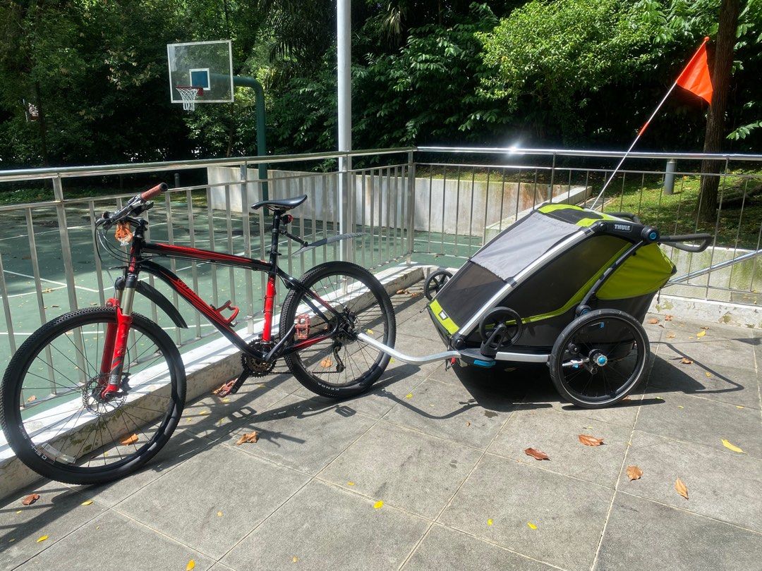 Thule Chariot Cab 2 double bike trailer, Babies & Kids, Going Out