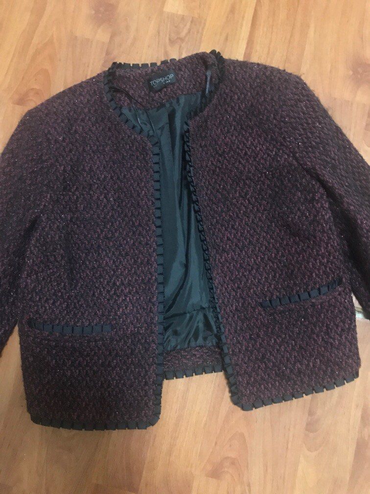 Topshop tweed jacket discount