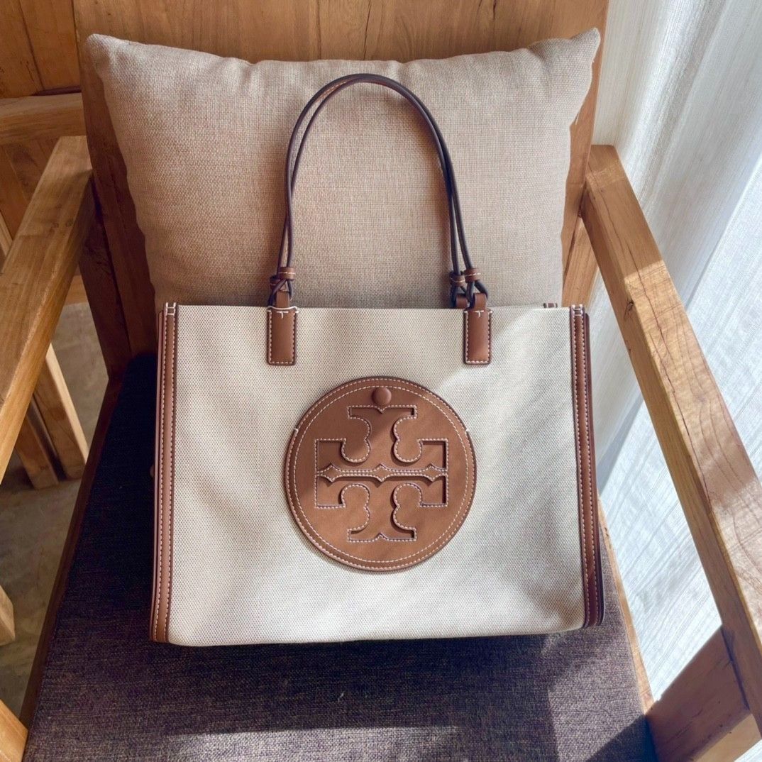 Tory Burch Ella Canvas Small Tote