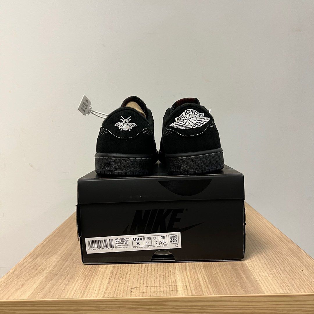 Travis Scott x Air Jordan 1 Low OG SP Black Phantom UK 8