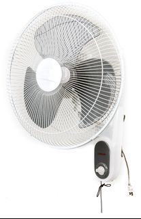 Union 16in Plastic Blade 3 Speed Dial Control Wall Fan with Dial For Sale