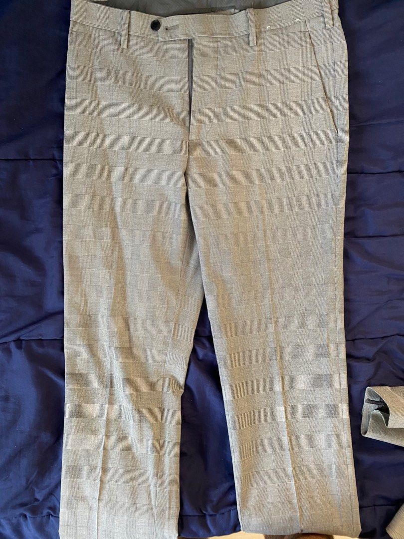 Uniqlo 3 piece Gray Suit Set on Carousell
