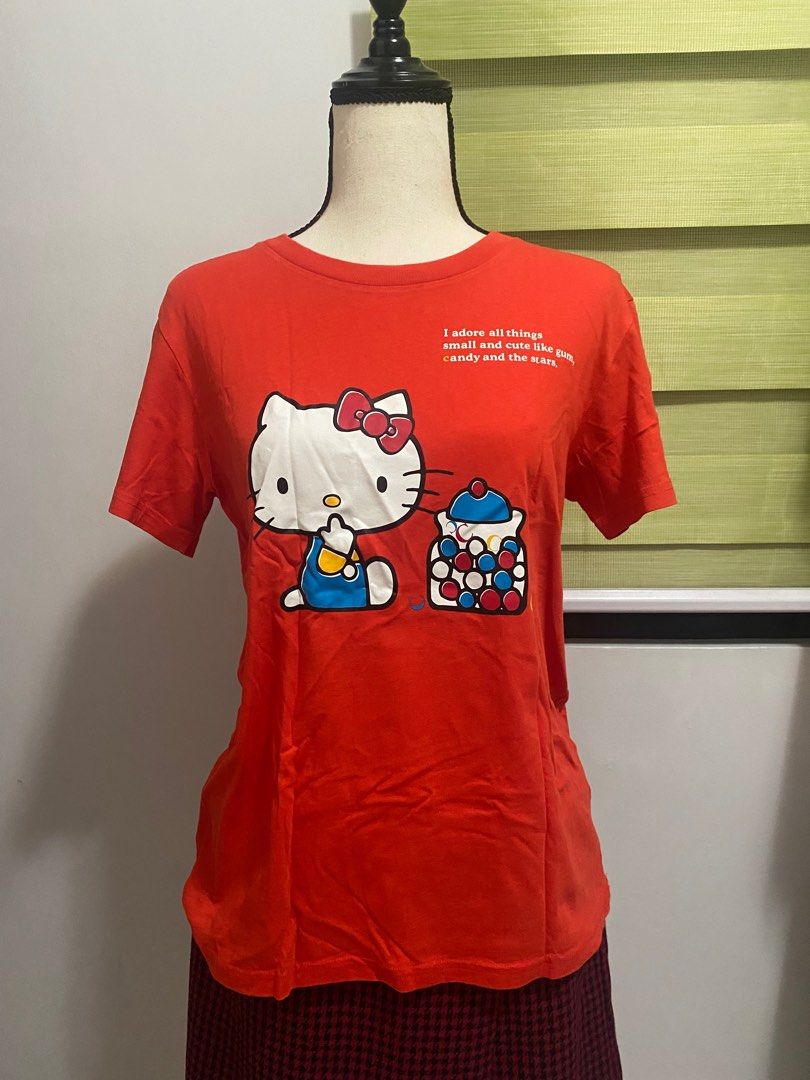 Uniqlo Sanrio hello kitty shirt (Category: Shirts) located in Paranaque City. Submitted by seaplums (Listing ID 1230735152, Image 2). Description: W 18in H 22.80in.