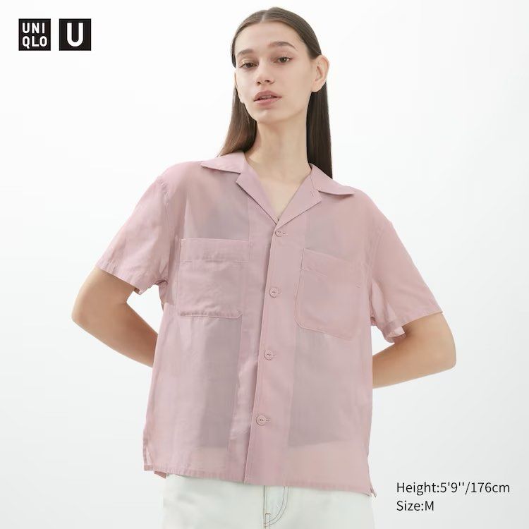sheer short sleeve shirt