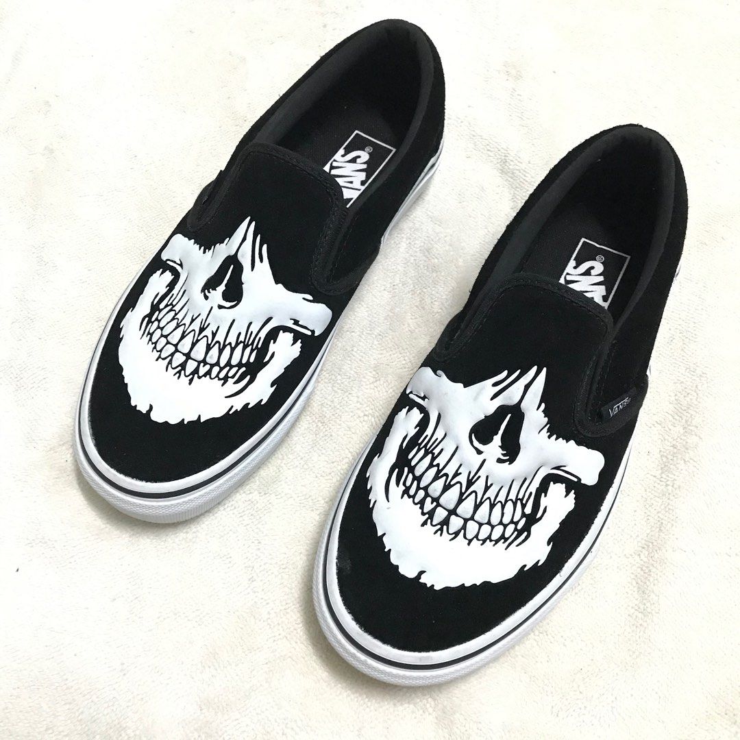 Slip on skull shoes clearance