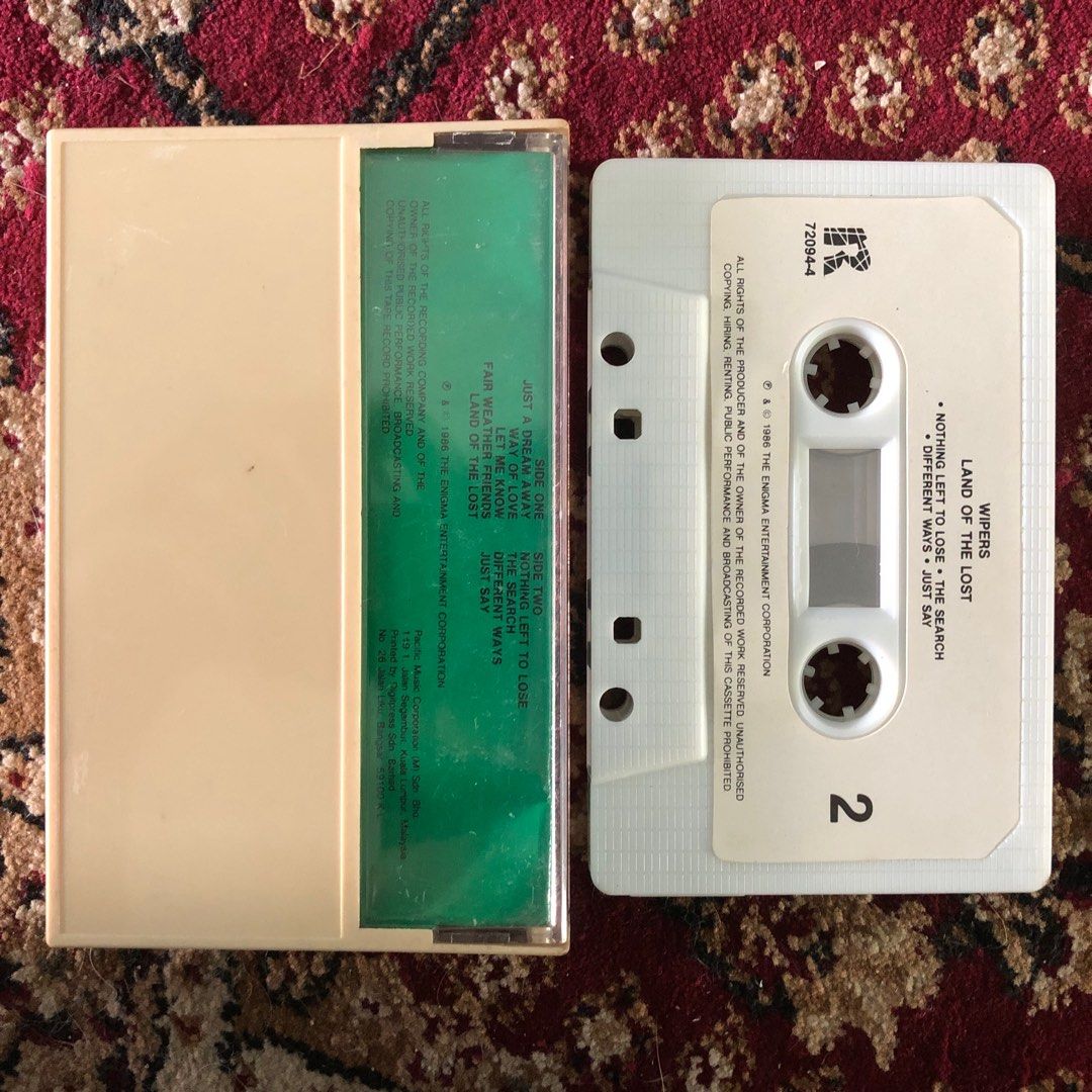 Wipers Land Of The Lost Cassette Tape Kaset Punk, Hobbies & Toys, Music