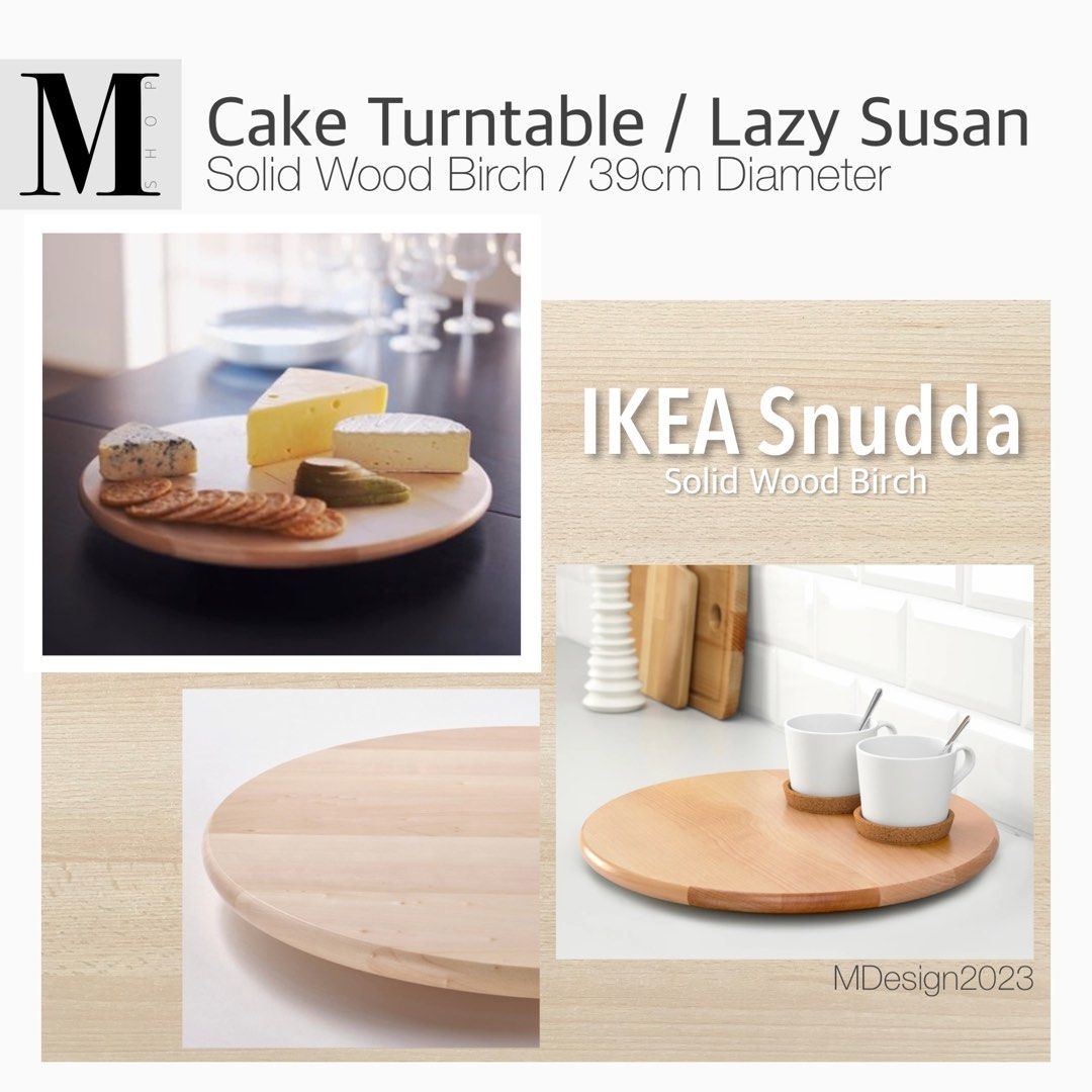 Wood Cake Turntable / Lazy Susan (Category: Bakeware) located in Manila. Submitted by mshopmla (Listing ID 1230782437, Image 1). Description: Wood Cake Turntable / Lazy Susan Solid Wood Birch Size : 39cm Diameter Product Code: IK-WCT Price: Php 1,200.00 each #caketurntable #lazysusan #MShop #theMFMshop #MShopmla.