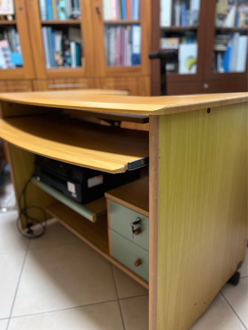 Wooden computer table, Furniture & Home Living, Furniture, Tables ...