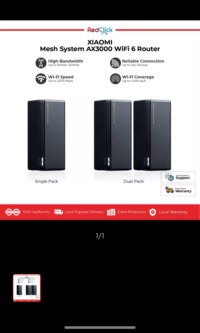 Xiaomi Router & Mesh Set (AX3000 and AX3200), Computers & Tech, Parts ...