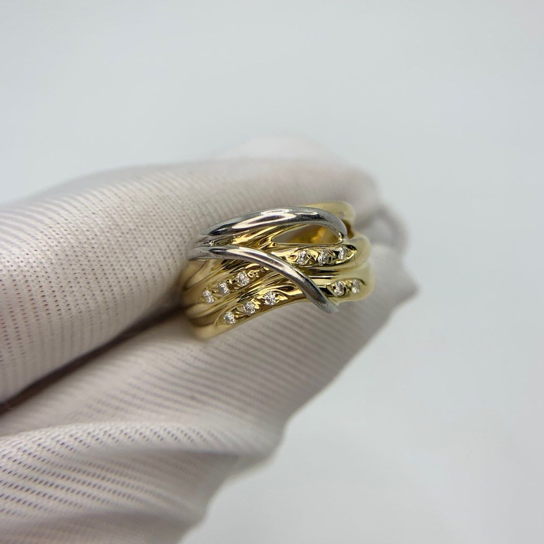 YELLOW GOLD 18K/PT900 WITH 11P 4.16g RING 227026088 @