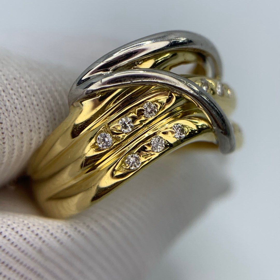 YELLOW GOLD 18K/PT900 WITH 11P 4.16g RING 227026088