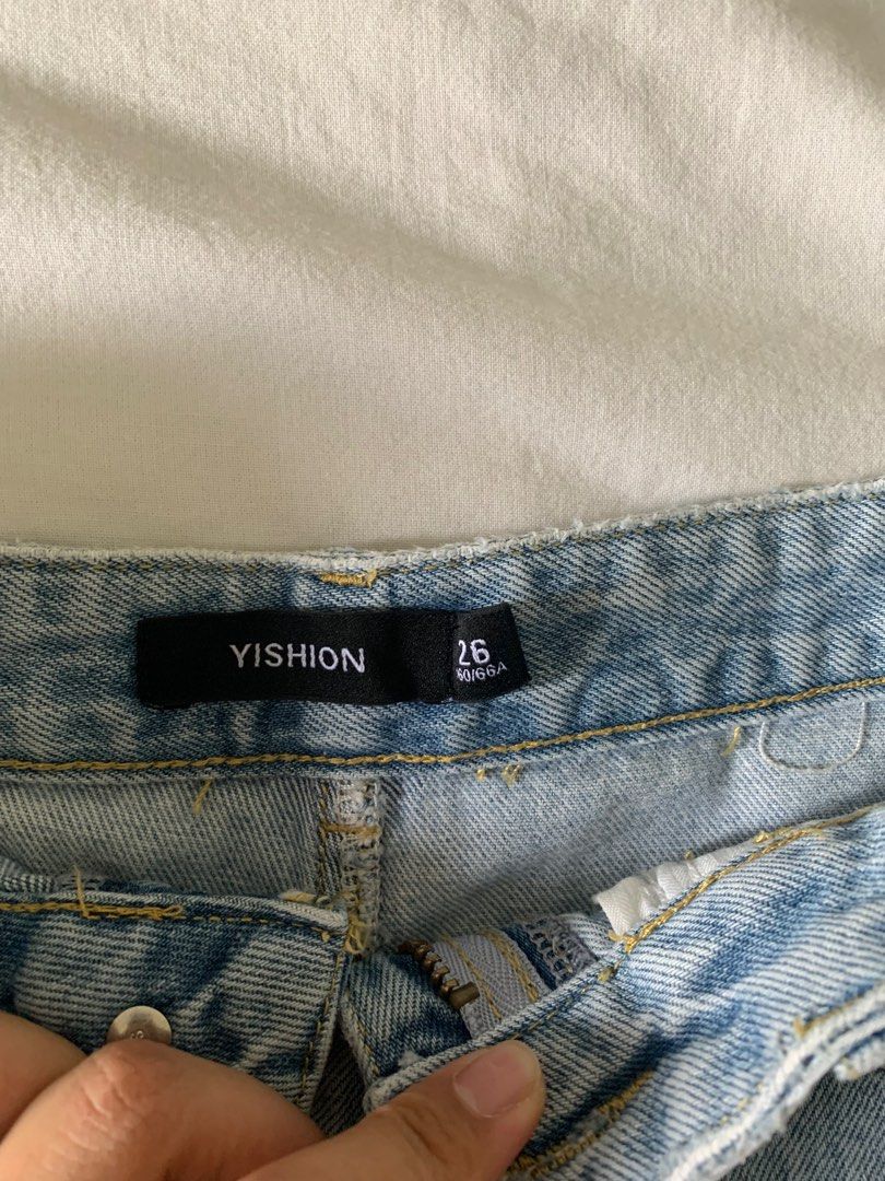 yishion denim shorts, Women's Fashion, Bottoms, Shorts on Carousell