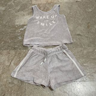 Zara terry top and shorts set
