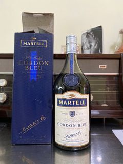 1 litre Cordon Bleu green base old liqueur 1970 s cognac