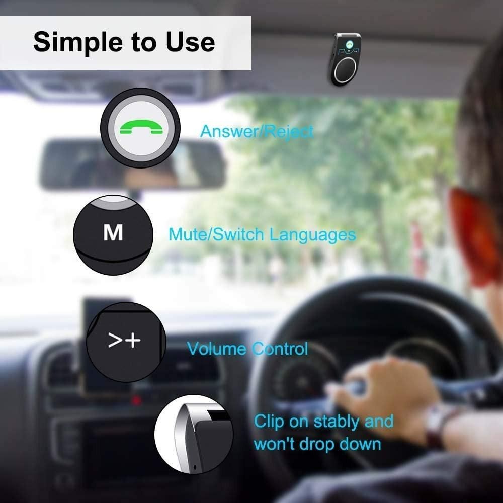 3527) T825 Bluetooth Car Speakers, Wireless incar Speakerphone with