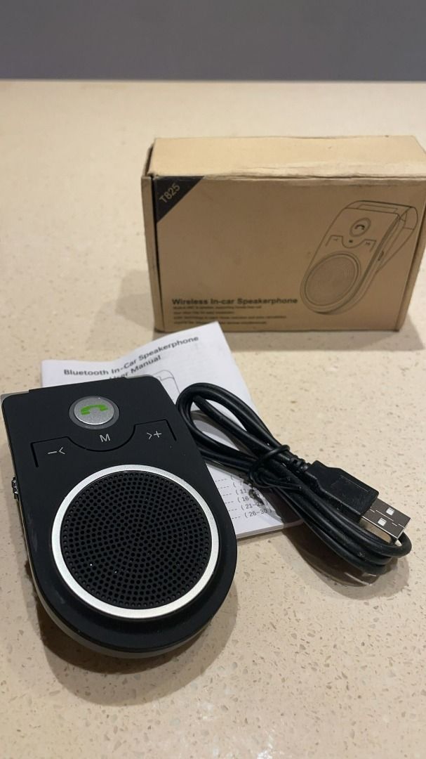 3527) T825 Bluetooth Car Speakers, Wireless incar Speakerphone with