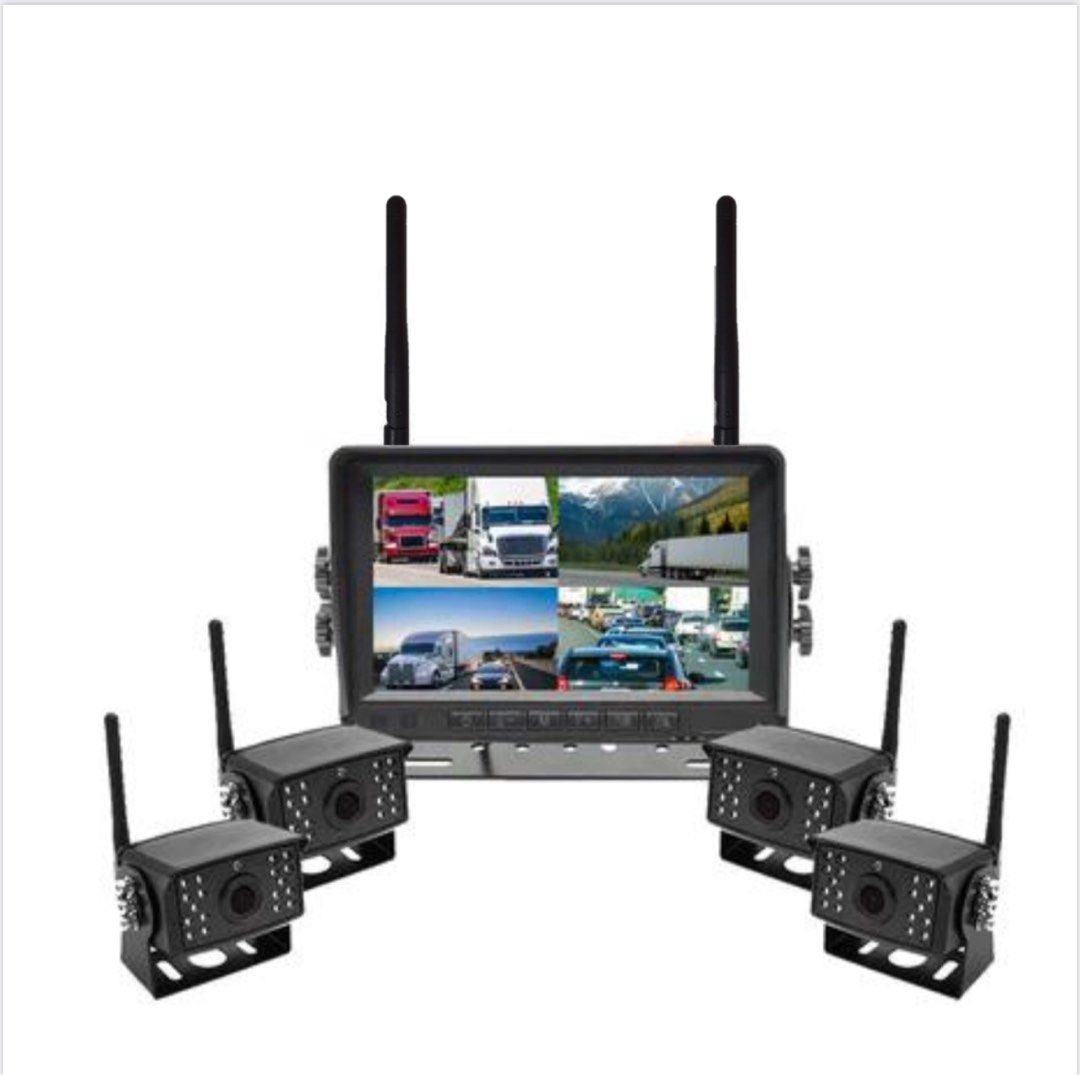 Wireless 2CH 4CH 7 inch Monitor Mobile DVR Recorder with 2 or 4pcs