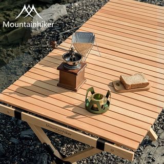 山之客 Mounthike 實木|櫸木蛋捲桌|露營餐桌椅||露營美學|收納露營桌